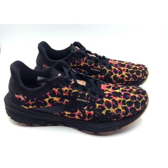 Brooks Launch GTS 9 Sneakers Wn Size 9 Leopard Print Running Walking Shoes Logo - Picture 2 of 12